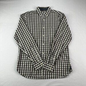 Lacoste Classic Fit Gingham Check Long Sleeve Shirt Grey White Devanlay